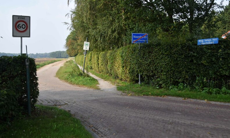60 km zonebord Weg langs het Hunnebed