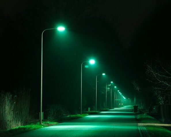 Groene straatverlichting